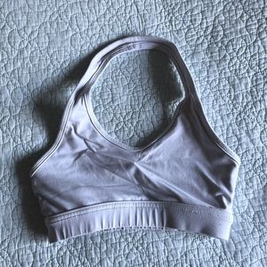 White halter sports bra